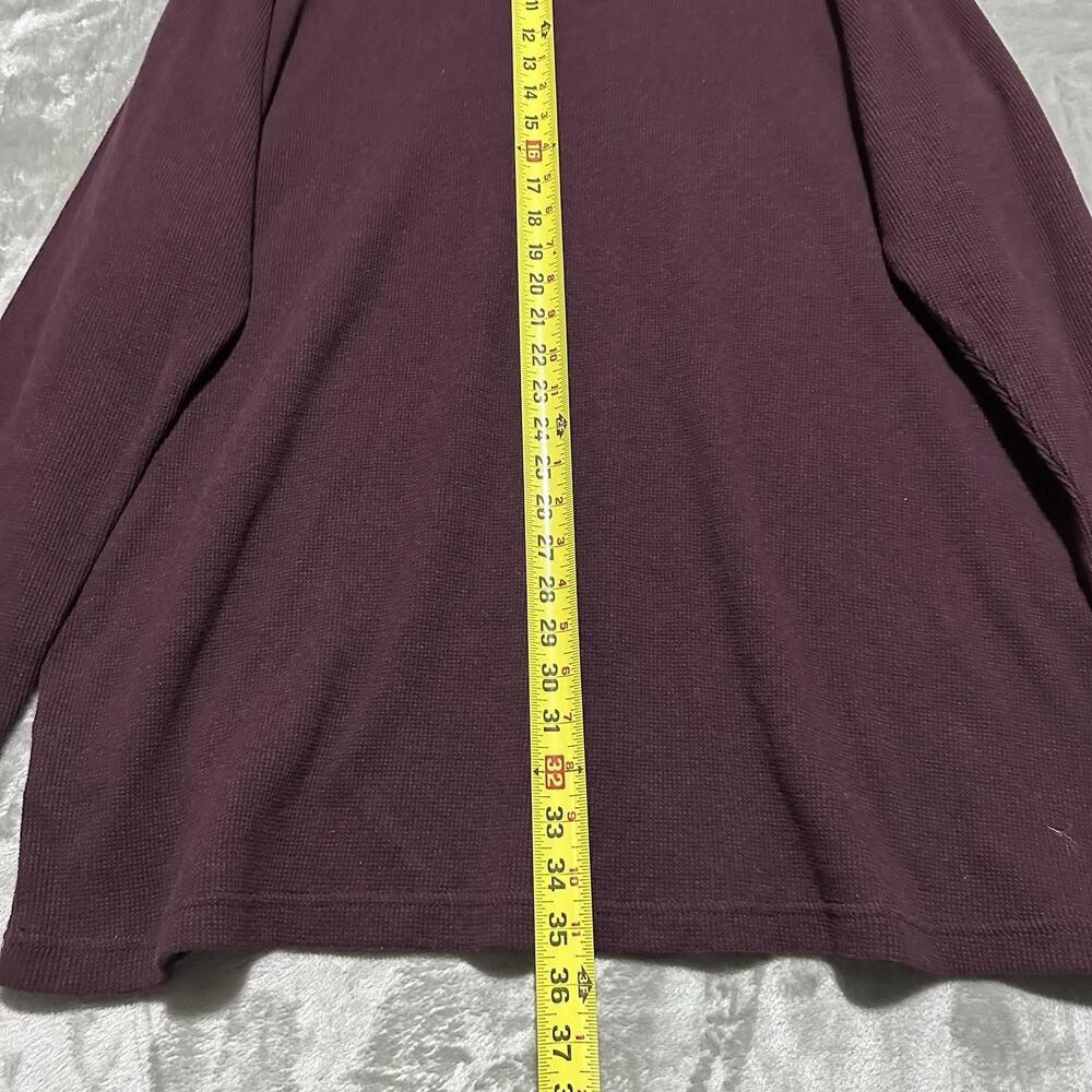 NWT Foundry Supply Co Waffle Knit Henley Shirt Mens Size 2XLT Tall Burgundy Red - Picture 9 of 9